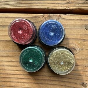Ultrafine opaque glitter in Red, Blue, Green, and Gold